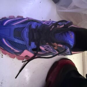 Balenciaga Vibrant Blue and Pink Sneakers